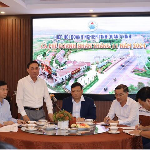 Cafe Doanh nhân “Tháo gỡ khó khăn về nguyên liệu sản xuất và vật liệu san lắp cho các Doanh nghiệp sản xuất vật liệu xây dựng và san lắp mặt bằng”