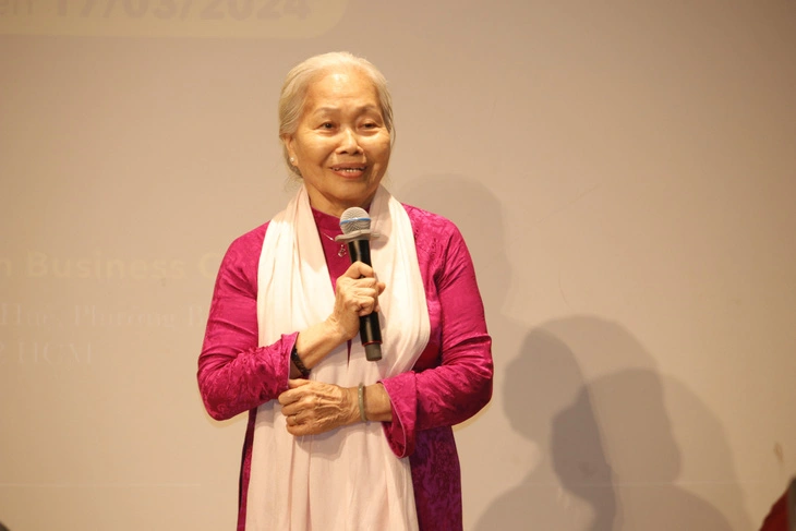 Bà Lê Tú Cẩm - chủ tịch Hội Di sản văn hóa TP.HCM - Ảnh: HỒ LAM